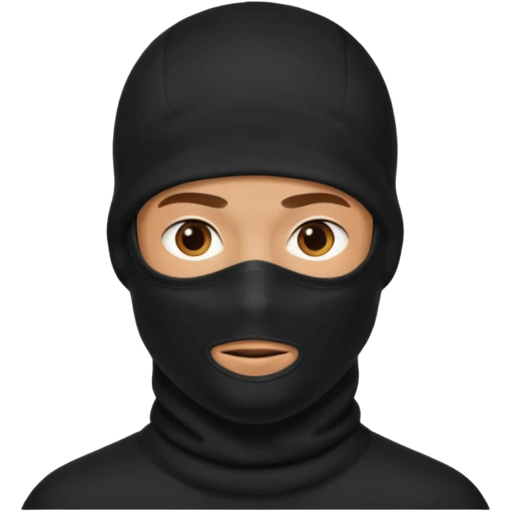 Man in black balaclava emoji