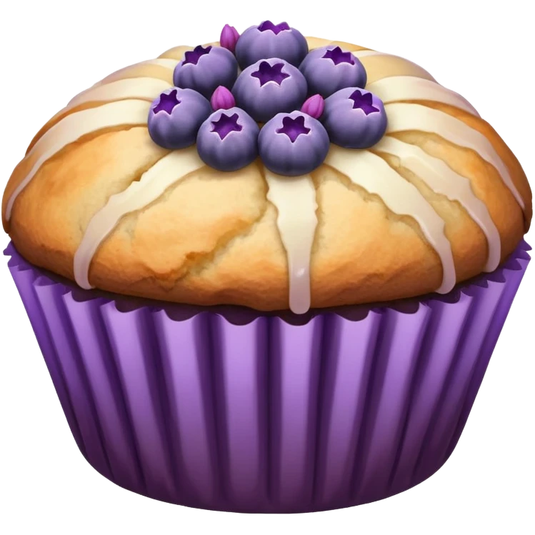 Berry Lavender flower muffin emoji
