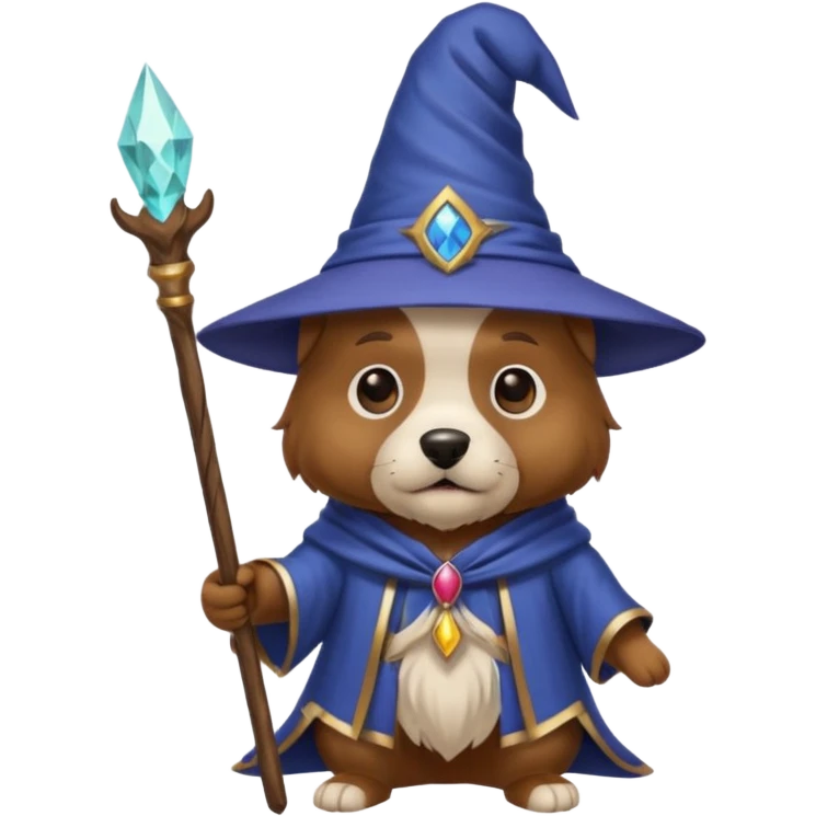 Dog wizard emoji