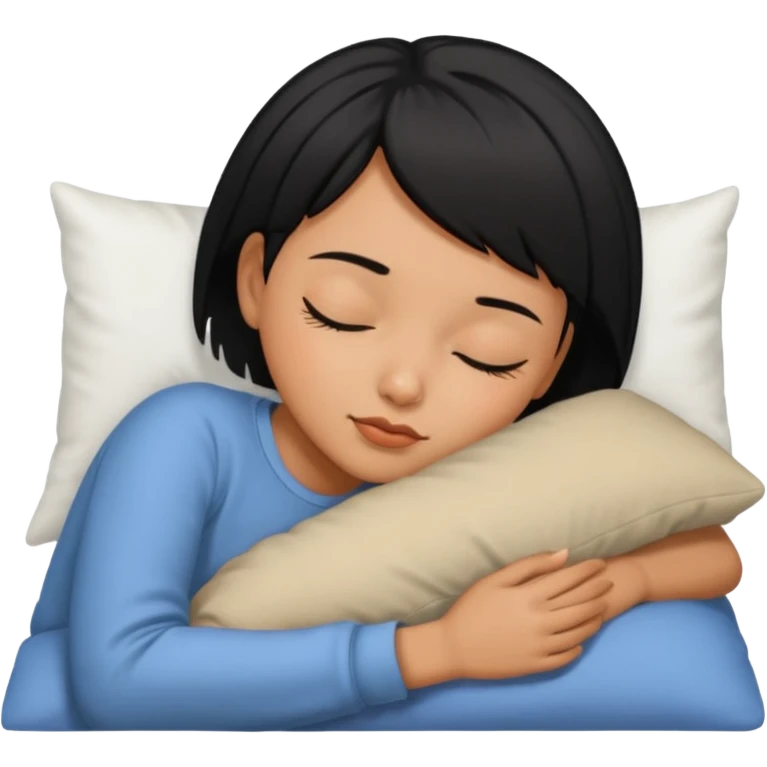 Sleeping black short-haired girl emoji