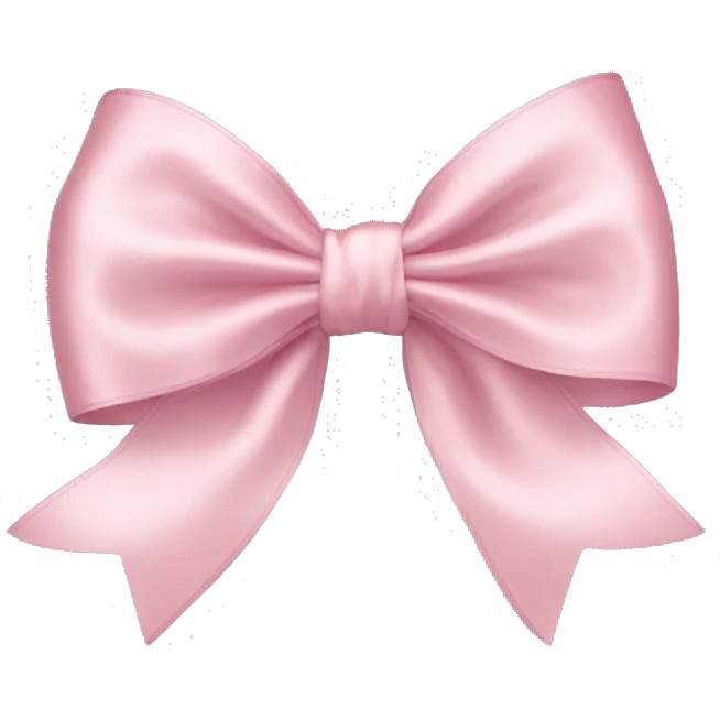 Light pink satin bow emoji