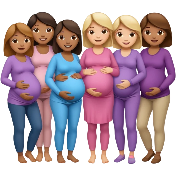 a group of Pregnant women  emoji