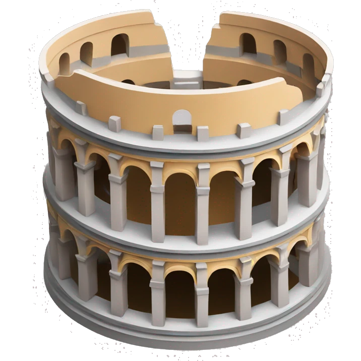 mini cartoon Colosseum emoji