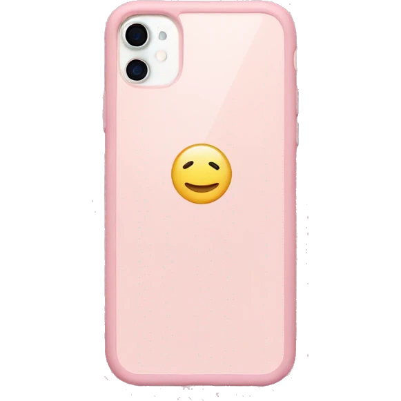 Light pink iPhone 15 with a light pink case emoji
