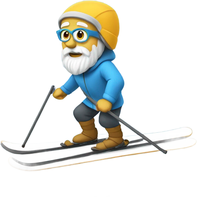 Socrates skiing emoji