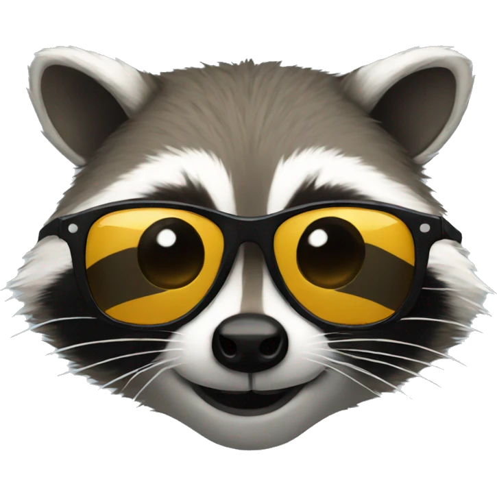 raccoon with sunglasses  emoji