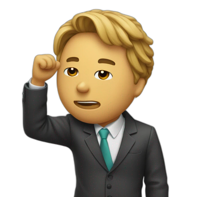 un mec qui fait un dab emoji