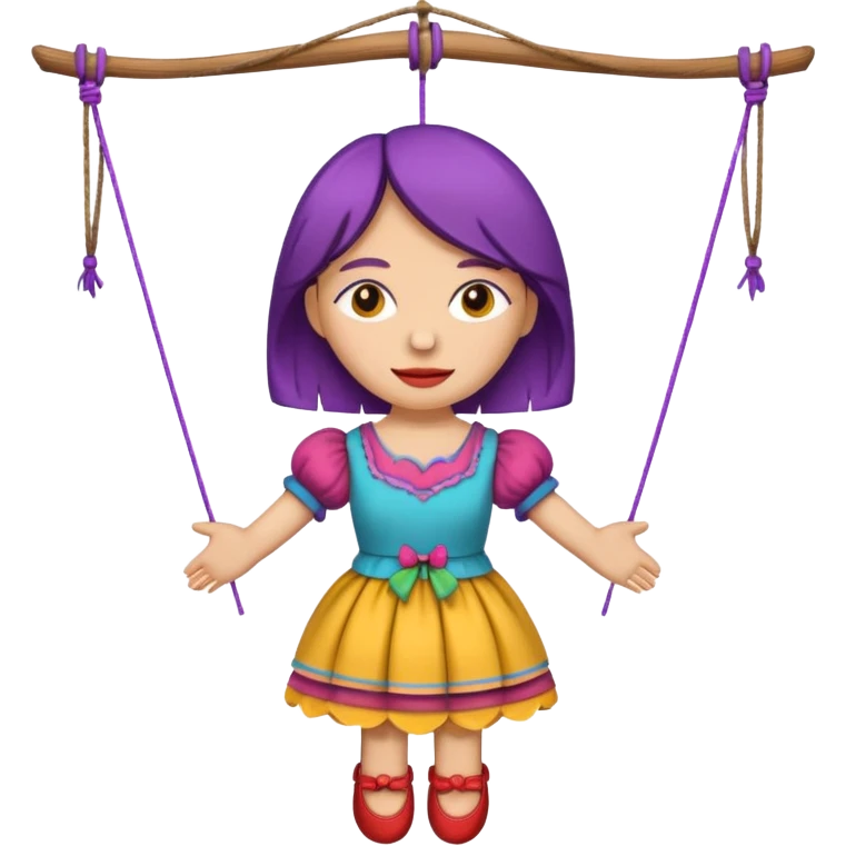 Icon for Puppet Theater: a girl puppet body on strings emoji