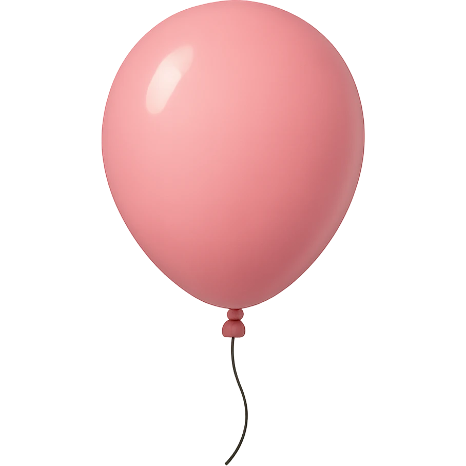 pink balloon, no background emoji
