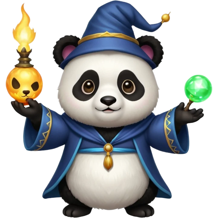 panda wizard casting a spell emoji