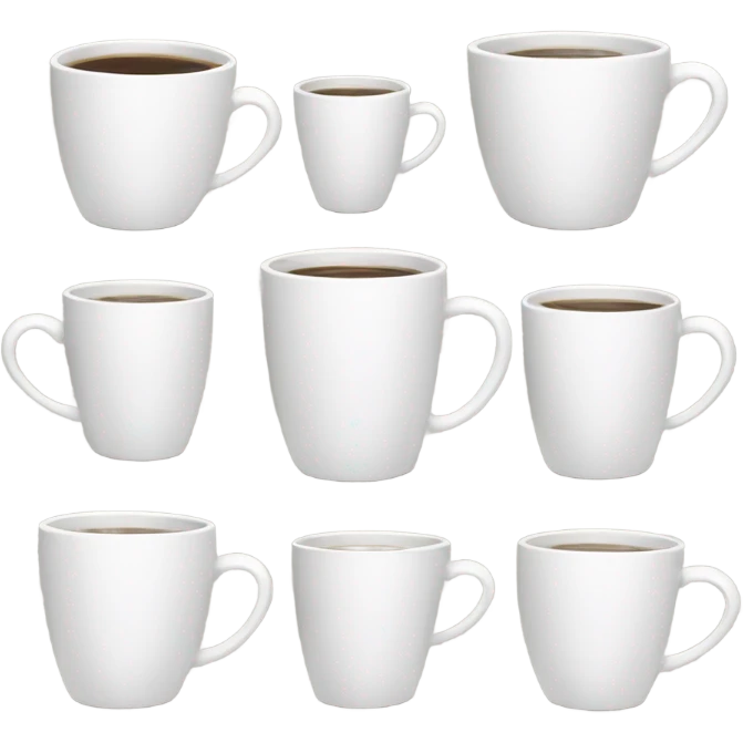 white coffee cups emoji