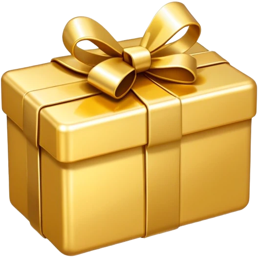 Shiny golden premium gift card emoji