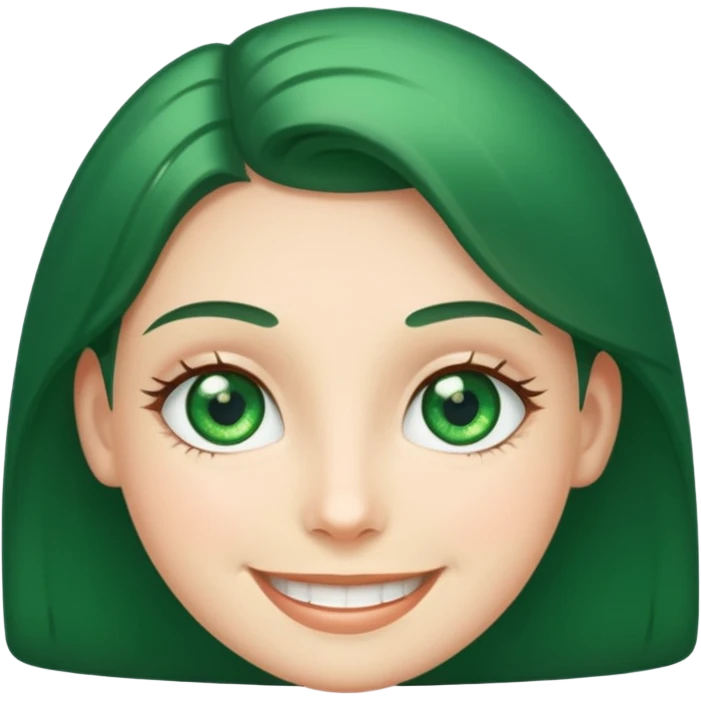 smiling face with sparkling green eyes emoji