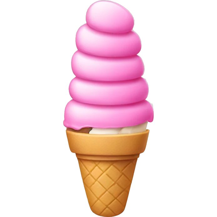 pink nails holding ice cream emoji