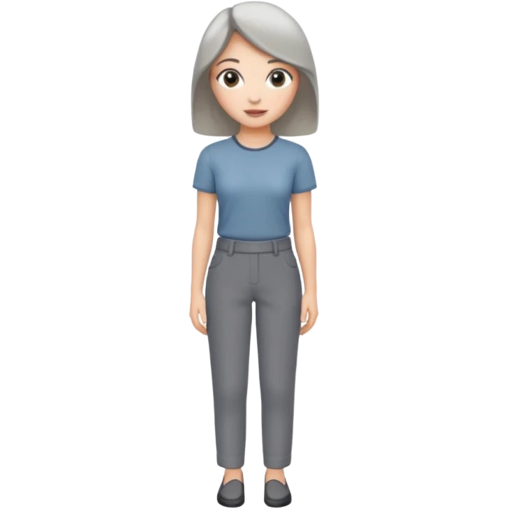 grey trousers female emoji