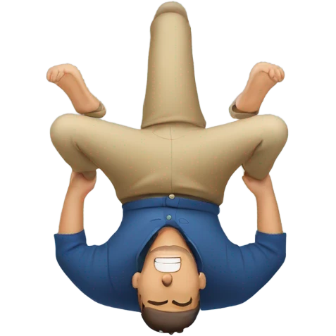  man upside down  emoji