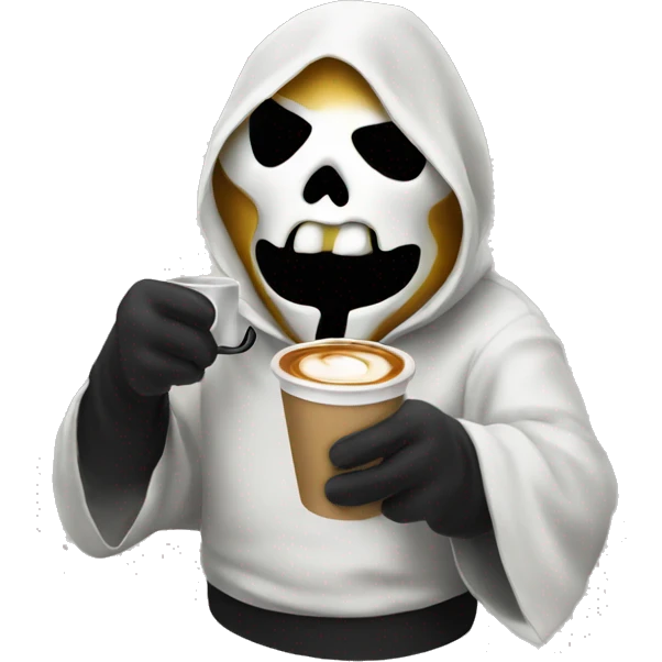 Ghostface drinking coffee  emoji