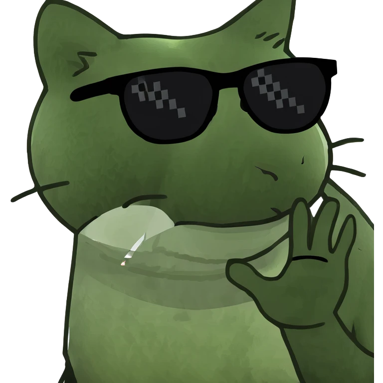 Cat with sunglasses emoji