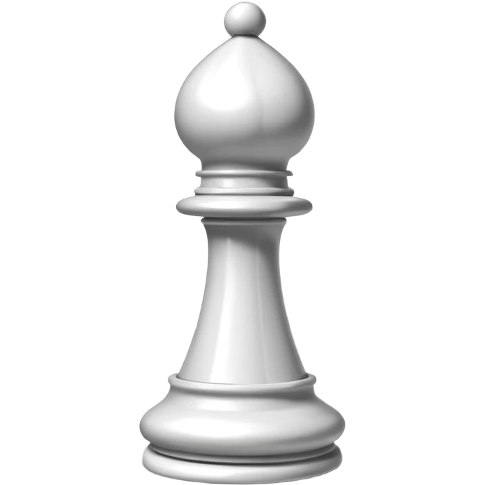 
chess bishop piece object, classic bishop shape with top slit, 3D cartoon, glossy material, soft shadow, mobile game icon style, centered, clean background, no text, no watermark
 emoji