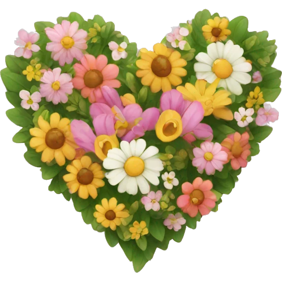Heart with flowers on it emoji