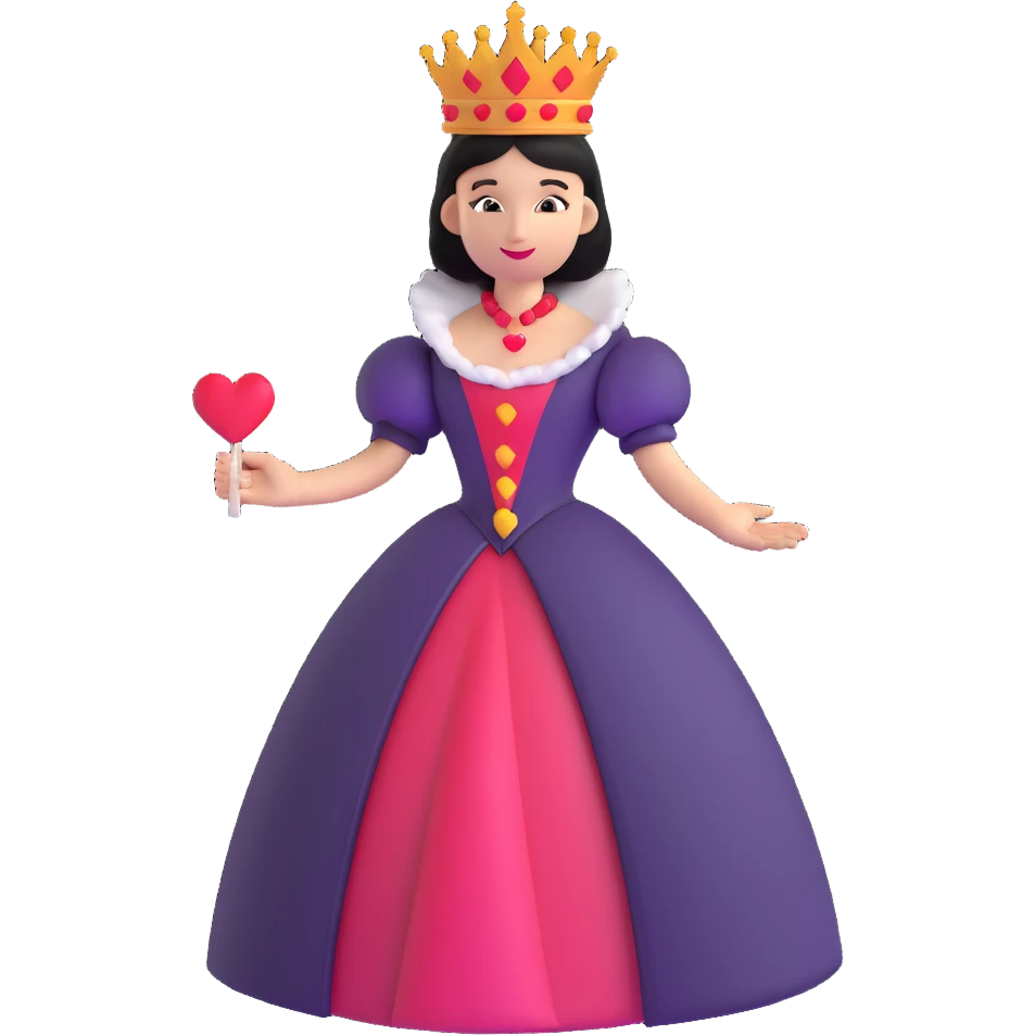 Queen of Hearts from Alice in Wonderland emoji