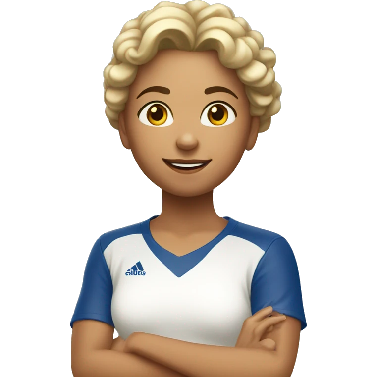 Uma menina jogando futebol emoji