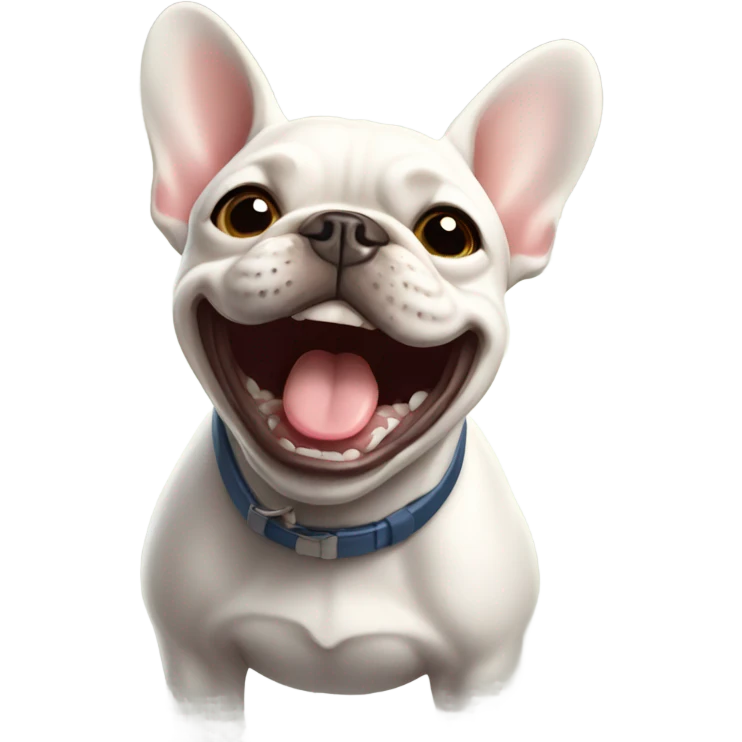 French bulldog laughing emoji