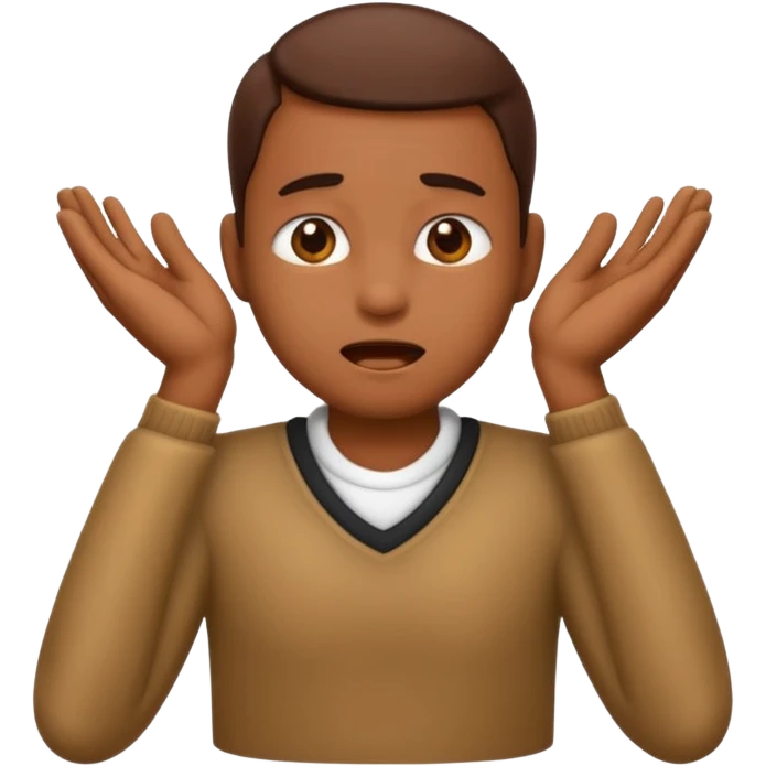 An emoji with hands on their neck and squeezing hard they looked stressedn emoji