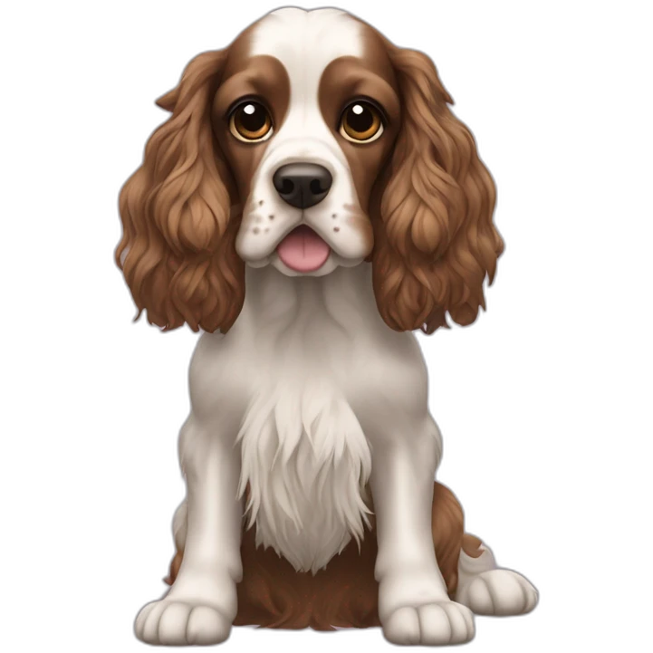english cocker spaniel with punk hair emoji