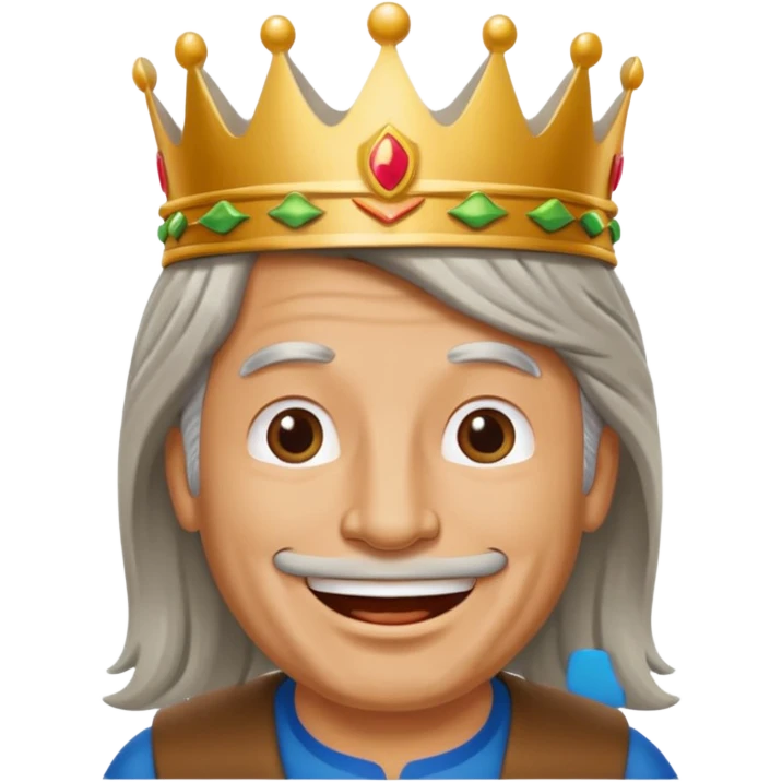 Burger King Crown guy with long grey hair emoji