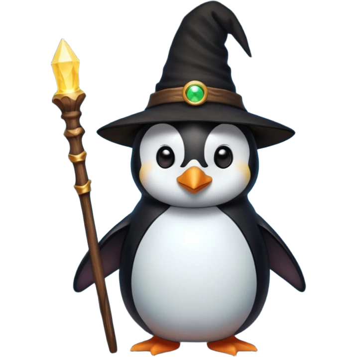 Penguin Wizard emoji
