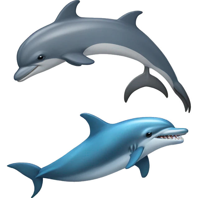 dolphin with shark emoji