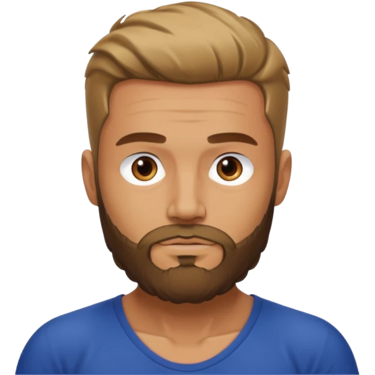 Man with a short full beard, Styled hair, Best looking man in the planet, onepiece style emoji