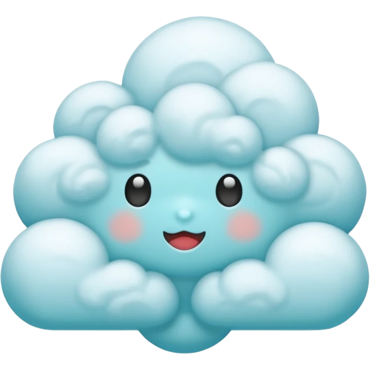 núvem japonesas ciano emoji