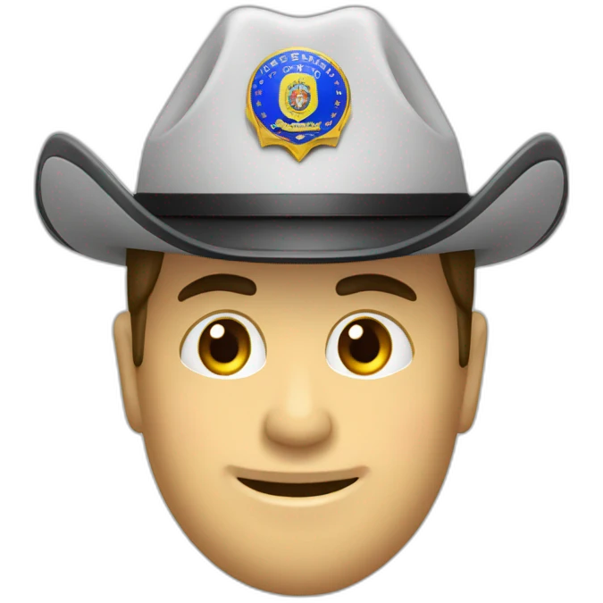 Policia nacional con sombrero de navidad emoji