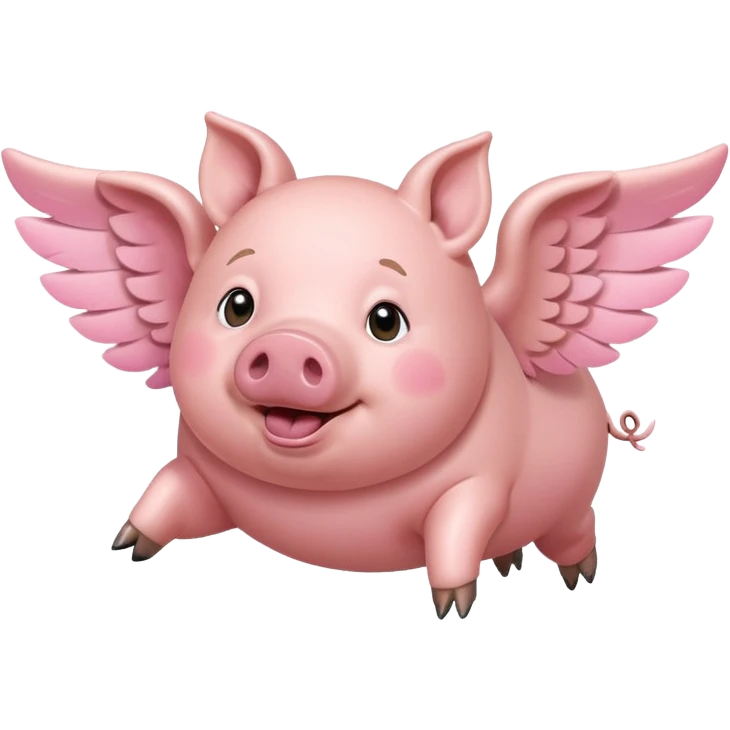 Pig flying  emoji