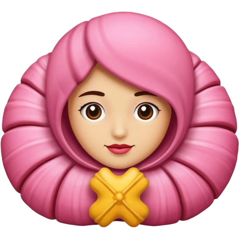 Rosa mujer conchas marinas   emoji