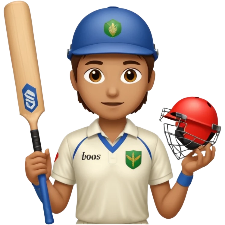 Person playing cricket emoji