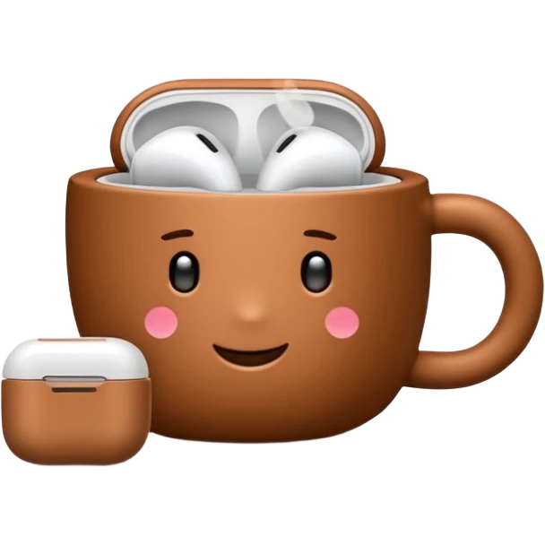 Create tea with AirPods in it emoji