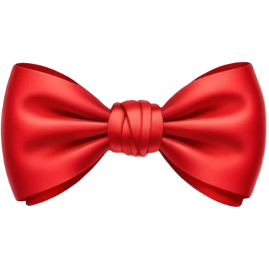 a solid color red bow emoji