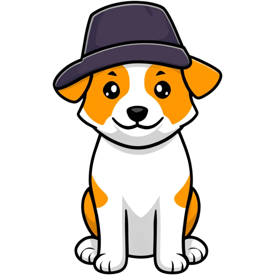 dog wearing a hat emoji