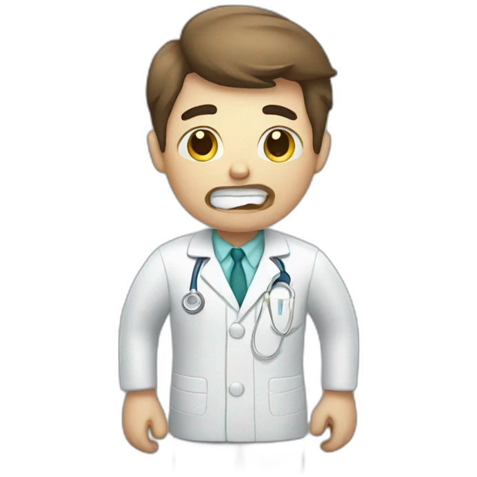 Dentist tired from work  emoji