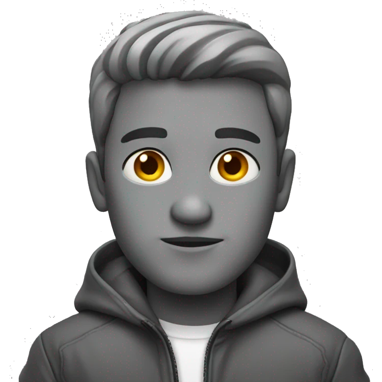 greyscale grey serious with F1 jacket emoji