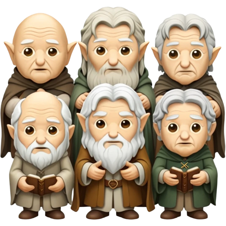 group of wise figures from White Council Lord of the Rings emoji