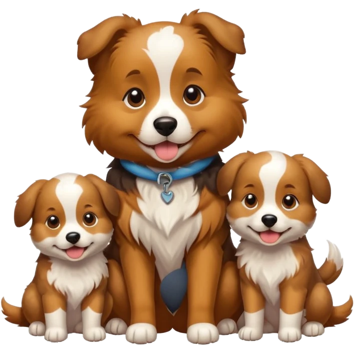 dog with its puppies emoji