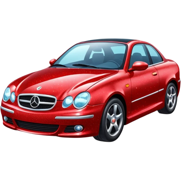 red glitter car emoji