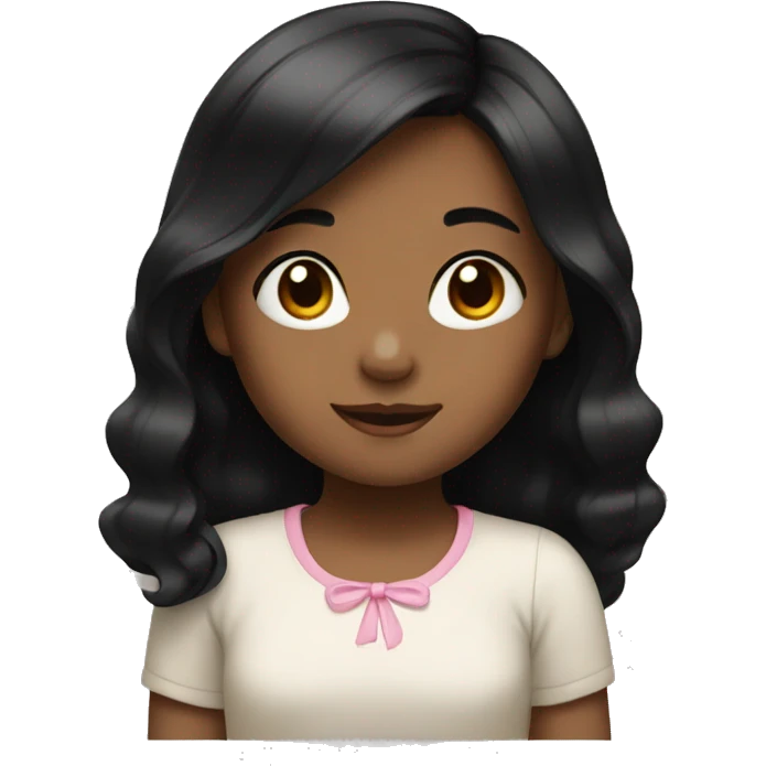 little girl with black hair emoji