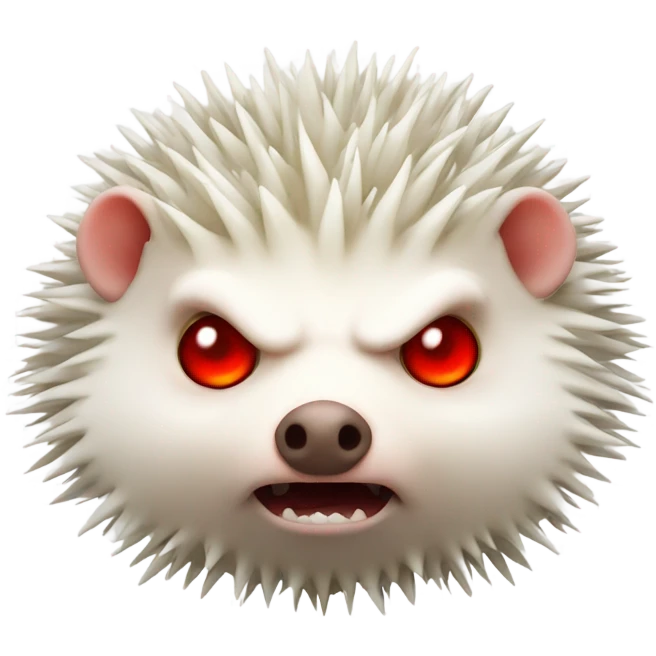 angry red-eyed albino hedgehog  emoji