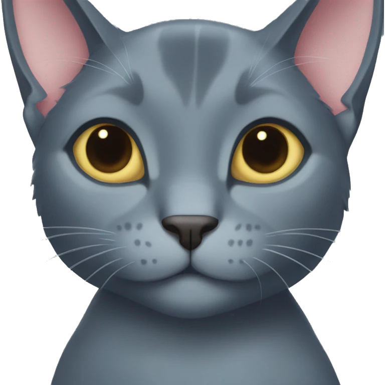 Russian Blue cat with Stitch  emoji