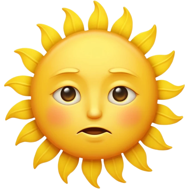 sol con cara dudando emoji
